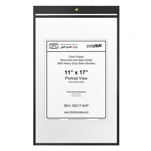11x17 Job Ticket Holder - Blueprint and Poster Protector - Stitched Vinyl Trim