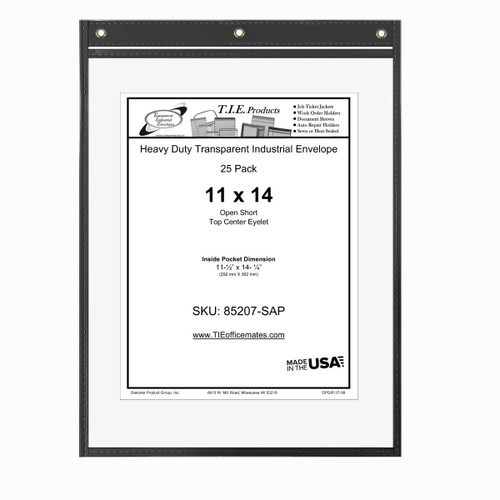 11x14 Job Ticket Holder - Blueprint and Poster Protector - Stitched Vinyl Trim