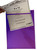 9x12 Color Coded Job Ticket Holder Purple Back 25/pack