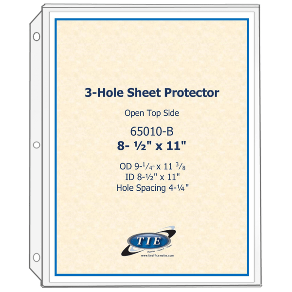 3 ring binder paper sleeve protector - heavy duty long life usage durable