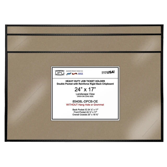 24x17 oversized rigid double pocket document holder