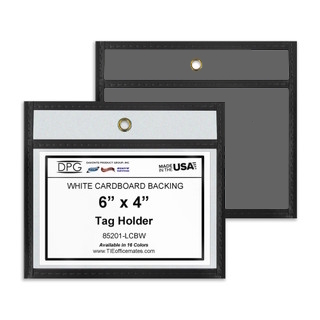 Tag holders with cardboard back panel style thumbnail