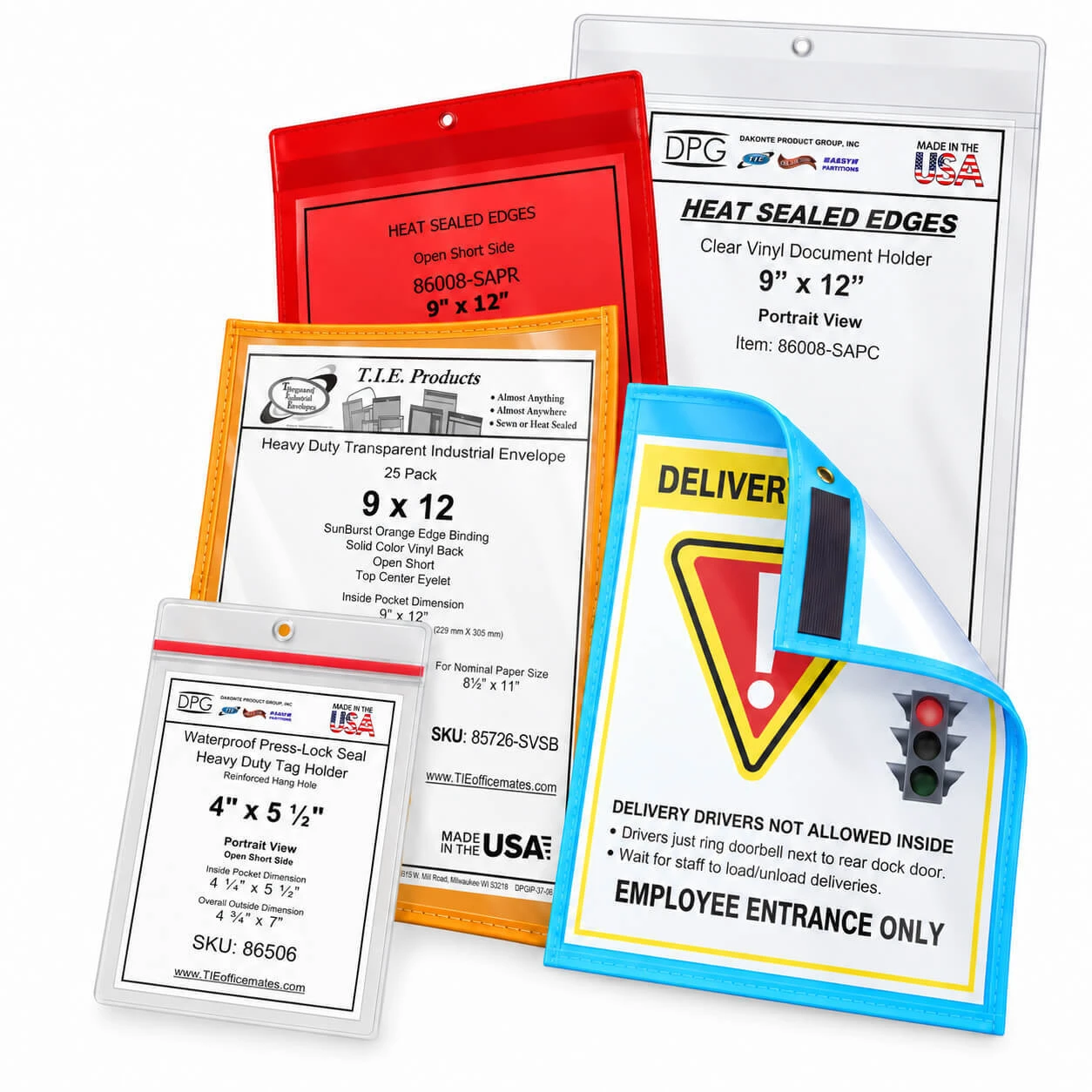 Magnetic and vinyl job ticket holders in multiple styles