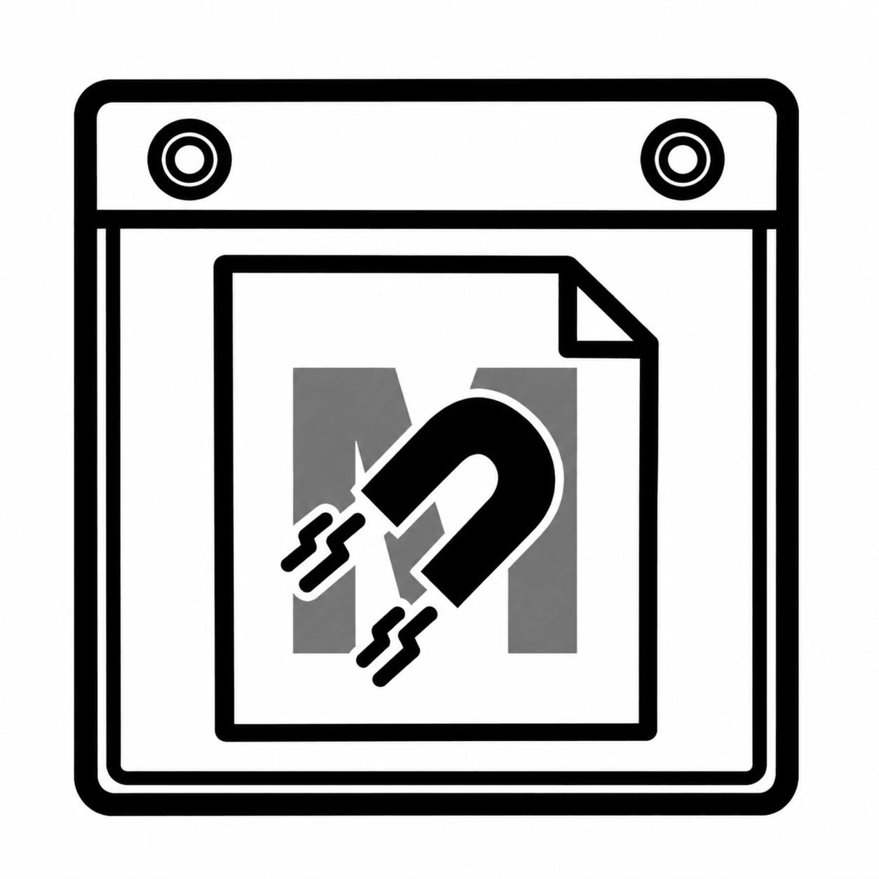 Magnetic job ticket holder icon