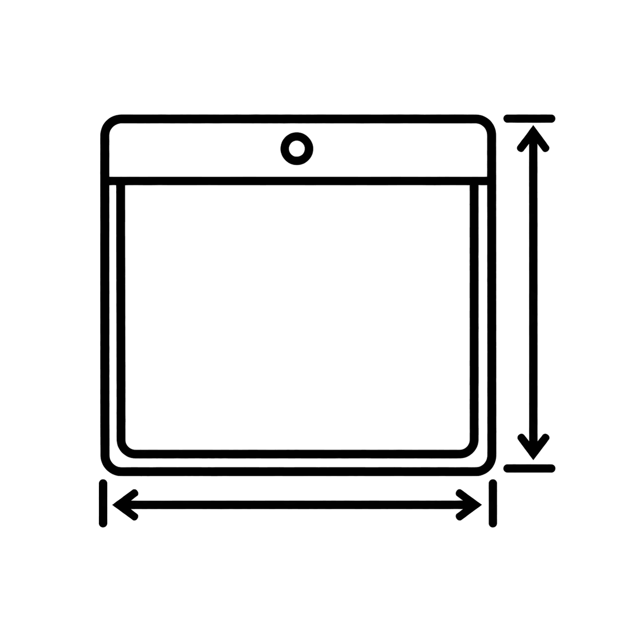 Job ticket holder size and dimensions icon