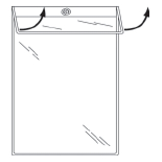 Clear vinyl document holders with flap closure