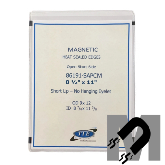 Magnetic clear vinyl document holders