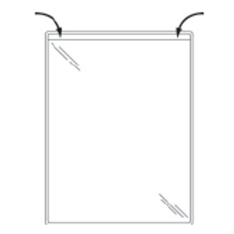 Clear vinyl document and sign sleeves without hang holes