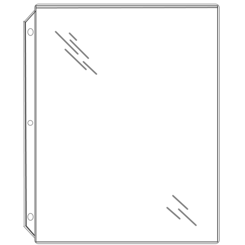 Clear vinyl document and binder sleeves