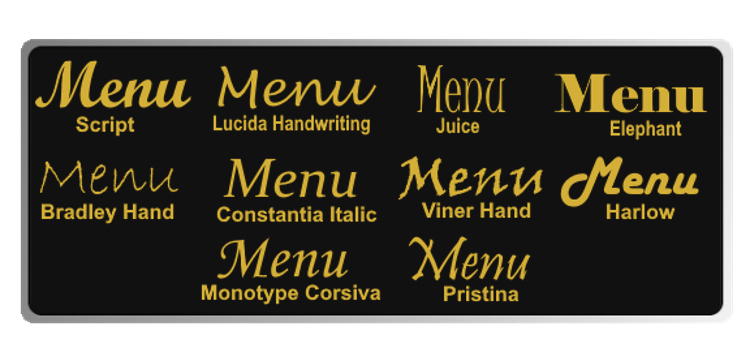 Stoney Creek™ Available Fonts Stoney Creek™ Available Fonts