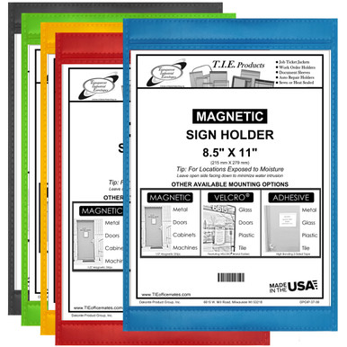 C-Line Magnetic 8.5 x 11 Clear Vinyl Holders (83911) - 15pk