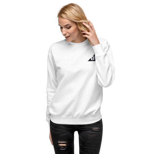 Think Big unisex sweatshirt front view, on a small model.