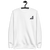Think Big unisex sweatshirt front view, on a hanger.