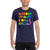 BProud Unisex T-Shirt with text "BProud Strong Equal Human" front view, on a small model.