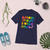 BProud Unisex T-Shirt with text "BProud Strong Equal Human" front view, laying flat.
