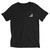 B Mark Unisex Short Sleeve V-Neck T-Shirt front view flat.