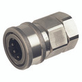 2" BSP Female Coupling Valved - 2" BSP Parallel Female, Hydraulic Quick Release, Coupling, Valved, H Series, Stainless Steel, Maximum Working Pressure 35 bar, Snap-TiteAll images used are for illustrative purposes only