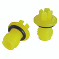 THREADED O RING PLUGS UNF 5/8 - 5/8" Male UNF, O-Ring Threaded Plug, SR 1125, Nitrile Seal, High Density Polyethylene, Yellow, MossAll images used are for illustrative purposes only