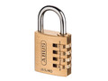 ABUS Mechanical 165/40 40mm Solid Brass Body Combination Padlock (4-Digit) Carded - The ABUS 165 Series Combination Padlock with 3-digit (20mm and 30mm) or 4-digit (40mm) resettable combination