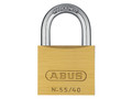 ABUS Mechanical 55/40mm Brass Padlock Carded - The ABUS 55 Series Brass Padlocks have inner components made from non-corrosive materials