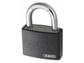 ABUS Mechanical T65AL/40mm My Lock Aluminium Padlock Black - The ABUS T65AL Series Coloured Padlocks have a precision extruded, cut and drilled pure aluminium body which is light and strong, through hardened shackle, zinc plated brass lock mechanism wh