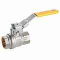 3/4"BSPF Yellow Hdle Brass Ball Valve PTFESeal - 3/4" BSP Parallel Female, Dual Sealing Gas Lockable Ball Valve, EN331, Yellow Handle, Nickel Plated Brass, PTFE Seal, Working Temperature -40Â°C to +170Â°C, Maximum Working Pressure 40 bar, RUBAll images