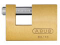 ABUS Mechanical 82/70mm Monoblock Brass Shutter Padlock Carded - The ABUS 82 Series Monoblock Shutter Padlocks have a solid brass body and a through hardened steel alloy shackle which rotates when attacked
