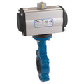 6" PN16 L+T WRAS BFLY FW HAIT DA ACT - 6" PN16 Flange, Lugged and Tapped Butterfly Valve Fitted with an Actuator, Double Acting, WRAS Approved, Ductile Iron Valve Material, EPDM Liner, Stainless Steel Disc Material, Actuator Working Temperature -20Ã‚Â°C t
