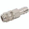 8MM HOSE TAIL COUPLING NICKEL - Pneumatic Quick Release, Series 21KA, Standard, Parker Rectus, Coupling, Hose Tail, To Suit Hose Inside Diameter 8mm (5/16"), Valved, Brass Nickel Plated, Nitrile Seal, Working Temperature -20Ã‚Â°C to +100Ã‚Â°C, Maximum Wor