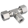 35X15X35MM OD TEE REDUCER ST/ST (L) - 35mm Outside Diameter x 15mm Outside Diameter x 35mm Outside Diameter, Hydraulic 316 Stainless Steel DIN 2353 Compression Fitting, Tube x Tube Reducing on Branch and Run, Light Duty, Tee, Maximum Pressure 250 bar, PH