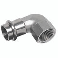 22MMX3/4" S9000 90Ã”Ã¸Î©Ã”Ã¸Î© ELBOW FEMXFEM BSPT - 3/4" BSP Tapered Female x 22mm Inside Diameter, Press Fit Piping System, Series 9000, 90Ã‚Â° Female x Female Thread, Compact, Elbow, Stainless Steel, EPDM, Seal, Working Temperature -30Ã‚Â°C to +120Ã‚Â°C