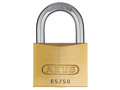 ABUS Mechanical 65/50mm Brass Padlock Keyed Alike 6505 - The ABUS 65 Series Brass Padlocks have a solid brass body and a hardened steel shackle with NANO PROTECT&trade; coating