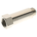 M5 X M5 MALE/FEM X 18.5MM L - M5 BSP Parallel Male x M5 BSP Parallel Female, Brass Nickel Plated Adaptor, Equal Extended Straight, Length 18
