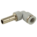 4mm x 4mm Stem Elbow - 4mm Outside Diameter x 4mm Stem Outside Diameter, One Touch+ Plastic Push-in Metric Tube Fitting, Equal Stem x Tube, 90Ã‚Â° Elbow Stem Connector, Plastic/Brass Nickel Plated, Working Temperature 0Ã‚Â°C to +60Ã‚Â°C, Maximum Working P