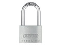 ABUS Mechanical 64TI/40mm TITALIUM™ Padlock 40mm Long Shackle Keyed Alike KA6411 - The ABUS 64TI Series TITALIUM&trade; Padlocks are ideal for medium to high risk of theft, recommended for a wide range of security requirements