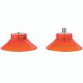 DEEP SUC CUP  70MM  POLYURETHANE  M10 M - M10 Metric Male, 70mm Suction Area Diameter, IRHD of 60, Vmeca Suction Cup, VD Series, Polyurethane Deep Suction Cup with fitting, Translucent Orange, Working Temperature 0Â°C to +60Â°C, VmecaAll images used ar