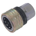 3/4" BSP Female Hydraulic Quick Release T7500 Series - 3/4" BSP Parallel Female, Valved, Hydraulic Quick Release, Coupling with Pressure Eliminator, Brass Nickel Plated, T7500 Series, Steel, Nitrile Seal, Working Temperature -40Ã‚Â°C to +100Ã‚Â°C, Maximum