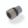 3/4" BSP Female Hydraulic Quick Release T7500 Series - 3/4" BSP Parallel Female, Valved, Hydraulic Quick Release, Coupling with Pressure Eliminator, Brass Nickel Plated, T7500 Series, Steel, Nitrile Seal, Working Temperature -40Ã‚Â°C to +100Ã‚Â°C, Maximum