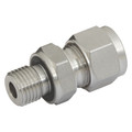 MALE CONN EO SEAL 3/16 OD 3/8-24 SAE/MS - 3/8-24" SAE/MS Male, Hydraulic 316 Stainless Steel Twin Ferrule Imperial Compression Fitting, (Captive Seal), Stud Coupling, To Suit 3/16" Outside Diameter, PanamAll images used are for illustrative purposes on