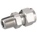 MALE CONN METRIC 8 OD 3/8 NPT - 3/8" NPT Male x 8mm Outside Diameter, Hydraulic Twin Ferrule Metric Compression Fitting, Stud Coupling, 316 Stainless Steel, PanamAll images used are for illustrative purposes only