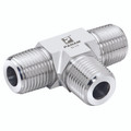 1/4" NPT MALE 316 TEE - 1/4" NPT Male, Instrumentation Pipe Fitting, Tee, Stainless Steel, PanamAll images used are for illustrative purposes only