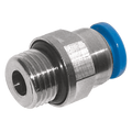 16MM OD X 1/2" BSPP MALE STUD PUSHIN - 1/2" BSP Parallel Male x 16mm Outside Diameter, Push-in Fitting, Male Thread, Male Stud, Plastic/Brass Nickel Plated, Working Temperature 0Ã‚Â°C to +60Ã‚Â°C, Maximum Working Pressure 10 bar, KelmAll images used ar