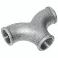 2" BSPP FEM TWIN ELBOW GALVANISED GF132G - 2" BSP Parallel Female, Malleable Iron Pipe Fitting, Galvanised, Equal Twin Elbow, Fig