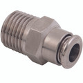 FOOD GRADE MALE STUD 8MM TO 1/8" - 1/8" BSP Taper x 8mm Outside Diameter, Male Stud, Brass Nickel Plated, Working Temperature -20Ã‚Â° C to +150Ã‚Â°C, Working Pressure -0