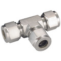 UNION TEE 12 OD - 12mm Outside Diameter x 12mm Outside Diameter, Hydraulic Twin Ferrule Metric Compression Fitting, Tee, Equal Tube x Tube, 316 Stainless Steel, PanamAll images used are for illustrative purposes only