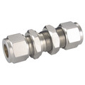 BULKHEAD UNION 3OD - 3mm Outside Diameter x 3mm Outside Diameter, Hydraulic Twin Ferrule Metric Compression Fitting, Bulkhead Straight, Equal Tube x Tube, 316 Stainless Steel, PanamAll images used are for illustrative purposes only