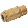 BE25B-BRASS EURO COUPLINGS 1/4 BSPP MALE - 1/4" BSP Taper Male, BE-25B Brass Coupling, ITMAll images used are for illustrative purposes only