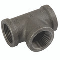 (BS FIG161) FEM BSPT EQUAL TEE 1 BLK - 1" BSP Tapered Female, Malleable Iron Pipe Fitting, Black, Equal Tee, Fig