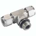 3/4"-16 SAE/MS Tee - 3/4"-16 SAE/MS Male, Hydraulic 316 Stainless Steel Twin Ferrule Imperial Compression Fitting, Positional on the Branch, Positionable Tee, To Suit 1/2" Outside Diameter, PanamAll images used are for illustrative purposes only 3/4"-16 SAE/MS Tee - 3/4"-16 SAE/MS Male, Hydraulic 316 Stainless Steel Twin Ferrule Imperial Compression Fitting, Positional on the Branch, Positionable Tee, To Suit 1/2" Outside Diameter, PanamAll images used are for illustrative purposes only