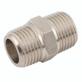 1" BSPT Male Straight Hex Nipple - 1" BSP Taper Male, Brass Nickel Plated Adaptor, Equal, Straight, KelmAll images used are for illustrative purposes only